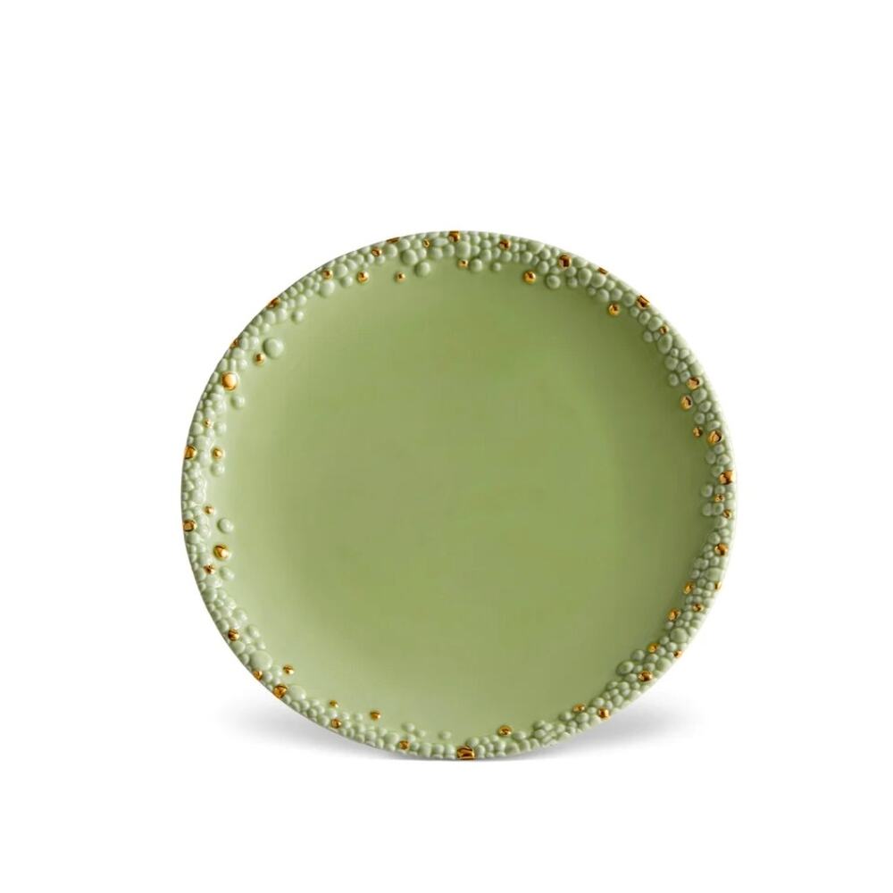 L'Objet Haas Mojave Dinner Plate in Matcha + 24K GOLD Accents